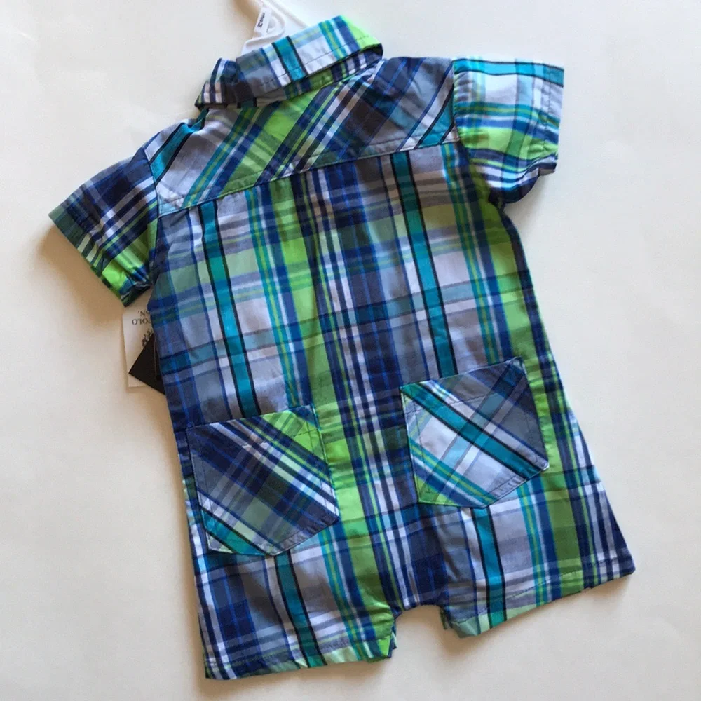 🆕 Polo Multi-Plaid One Piece